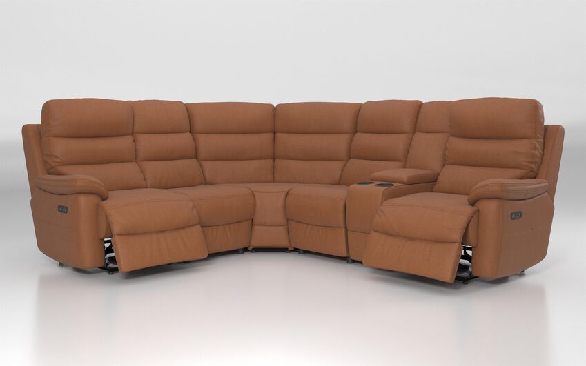 Ossett 2 Corner 2 Power Sofa Right Hand Facing Console & Head Tilt