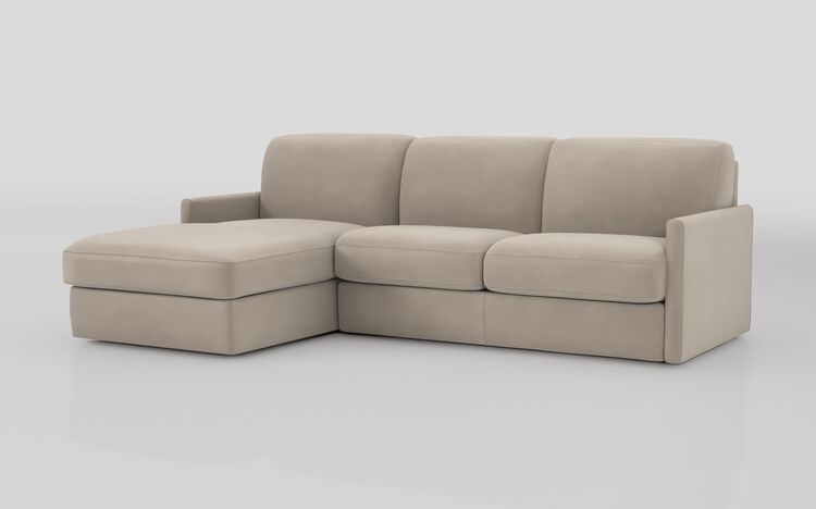 Barete Slim Arm 4 Seater Sofa Bed with Left Hand Facing Large Lounger | Barete Sofa Range | ScS