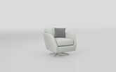 Aurora Fabric Plain Low Swivel Chair