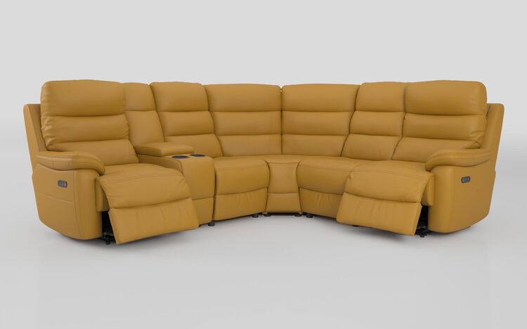 Ossett 2 Corner 2 Power Sofa with Left Hand Facing Console & Head Tilt | Ossett Sofa Range | ScS