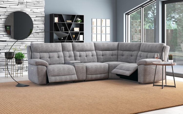 Belford 3 Corner 1 Power Recliner Sofa with Media Console | Belford Sofa Range | ScS