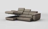 Bagnara 3 Seater Sofa with Left Hand Facing Lounger, Sliding Footrest & Manual Head Tilt