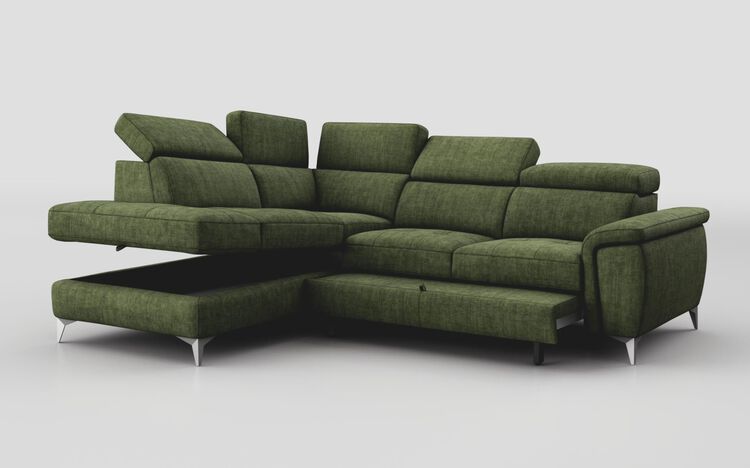 Neviano 1 Corner 2 Sofa Left Hand Facing Storage Chaise with Sliding Footrest & Manual Head Tilt | Neviano Sofa Range | ScS