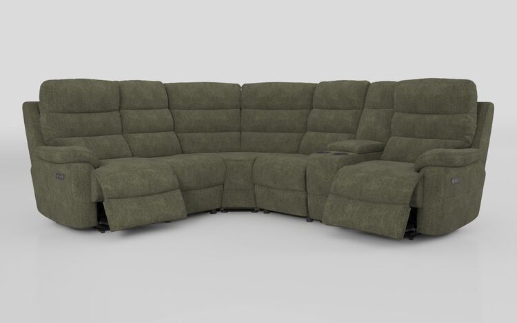 Ossett 2 Corner 2 Power Sofa with Right Hand Facing Console & Head Tilt | Ossett Sofa Range | ScS