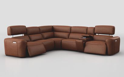 Oriolo 2 Corner 2 Power Recliner with Right Hand Facing Console & Power Head Tilt | Oriolo Sofa Range | ScS
