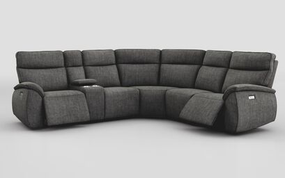 Solara 2 Corner 2 Power with Regular Storage Console | Solara Sofa Range | ScS
