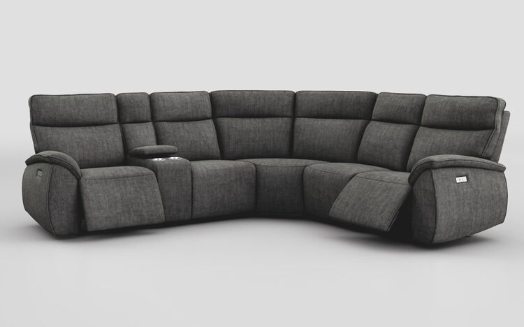 Solara 2 Corner 2 Power with Regular Storage Console | Solara Sofa Range | ScS