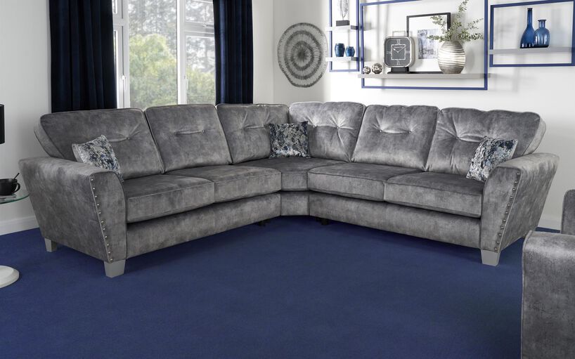 Living Esme Fabric 2 Corner 2 Sofa