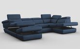 Bagnara Corner Sofa LHF Storage Lounger, RHF Chaise, Sliding Footrest, Head Tilt & Ottoman