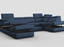 Bagnara Corner Sofa LHF Storage Lounger, RHF Chaise, Sliding Footrest, Head Tilt & Ottoman | Bagnara Sofa Range | ScS