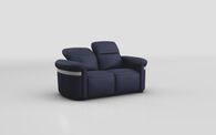 Voltana 2 Seater Sofa with Manual Head Tilt & Silver Trim | Voltana Sofa Range | ScS