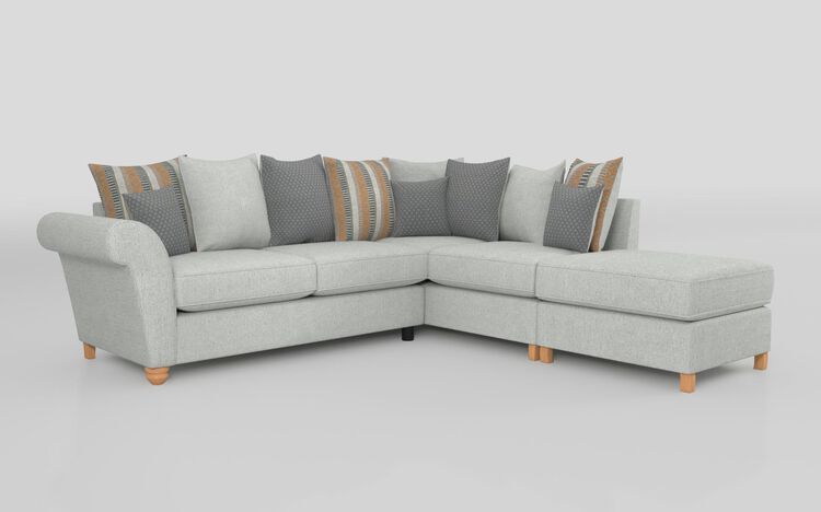 Aurora Fabric 2 Corner 1 Right Hand Facing Chaise Scatter Back Sofa | Aurora Sofa Range | ScS