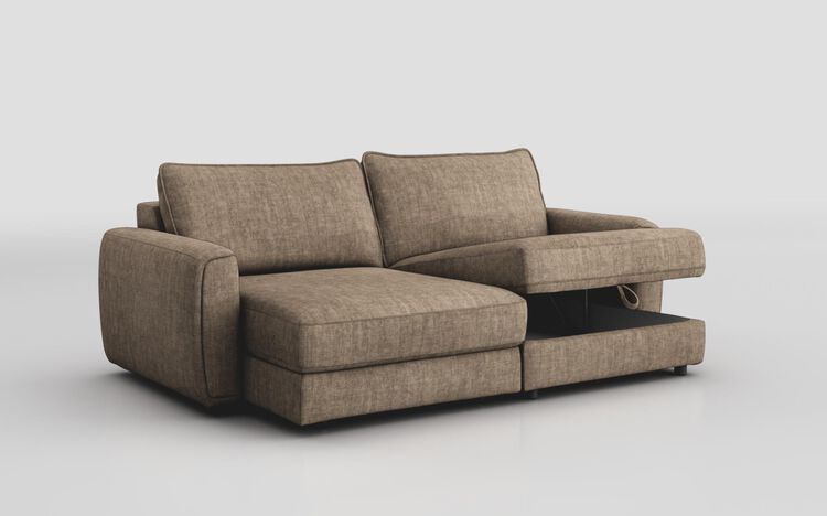 Lago 3 Seater Sofa with Left Hand Facing Sliding Seat & Right Hand Facing Storage Lounger | Lago Sofa Range | ScS