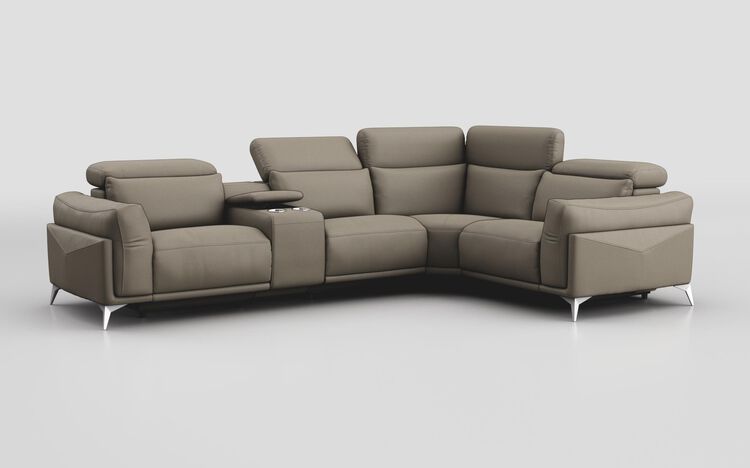 Gattolino 2 Corner 1 Static Sofa with Manual Head Tilt & Console | Gattolino Sofa Range | ScS