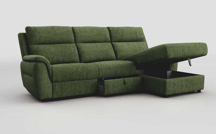 Sogliano 3 Seater Sofa With Drawer & Right Hand Facing Storage Chaise | Sogliano Sofa Range | ScS