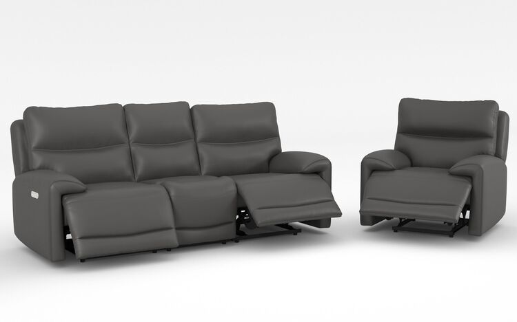 Caldbeck 3 Seater Power Recliner Sofa & Power Recliner Chair with Head Tilt, Lumbar & Heat | Caldbeck Sofa Range | ScS