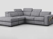 Melizzano 2 Corner 2 with Sliding Footrest & Left Hand Facing Chaise with Pockets | Melizzano Sofa Range | ScS