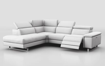 Viserba 2 Corner 3 RHF Power Recliner with Power Head Tilt & LHF Chaise with Manual Head Tilt | Viserba Sofa Range | ScS