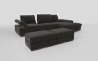 Savazza 4 Seater Sofa with Adjustable Back Rest Right Hand Facing Lounger & Two Ottoman Footstools | Savazza Sofa Range | ScS