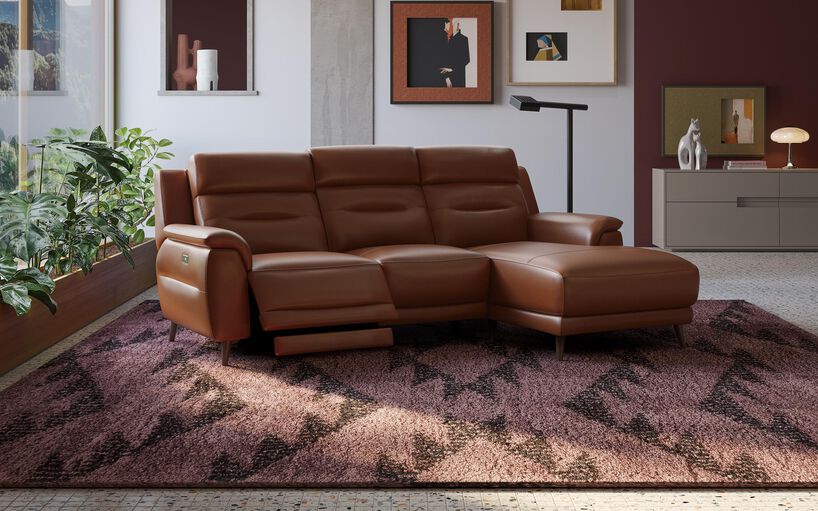 Casalecchio 3 Seater Power Recliner Sofa with Right Hand Facing Lounger