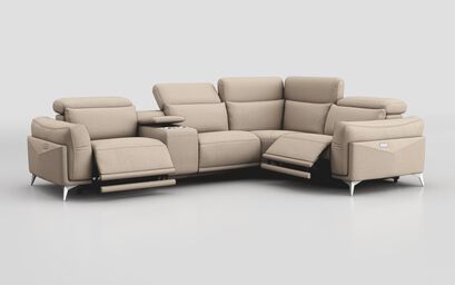 Gattolino 1 Corner 2 Power Recliner Sofa with Manual Head Tilt & Console | Gattolino Sofa Range | ScS