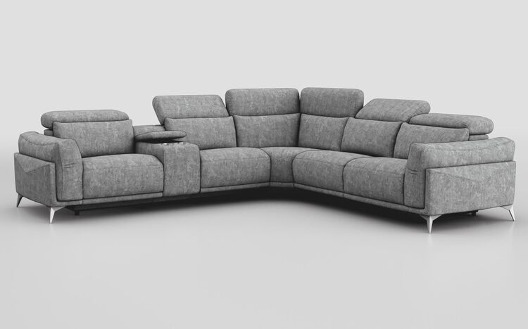 Gattolino 2 Corner 2 Static Sofa with Manual Head Tilt & Console | Gattolino Sofa Range | ScS