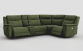 Savio 3 Corner 1 Power Recliner Sofa with Media Console & Silver Charging Pad