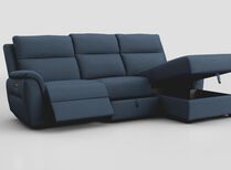 Sogliano 3 Seater Power Recliner Sofa With Drawer & Right Hand Facing Storage Chaise | Sogliano Sofa Range | ScS