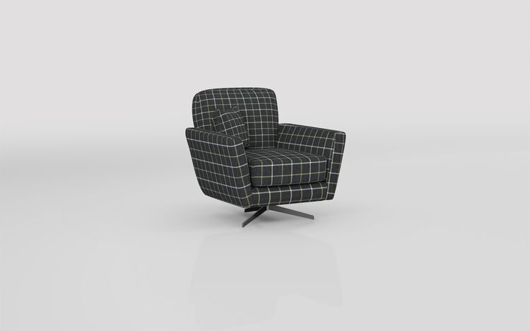 Theo Fabric Pattern Swivel Chair | Theo Sofa Range | ScS