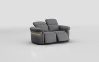 Voltana 2 Seater Power Recliner Sofa with Manual Head Tilt, LED Lights & Gold Trim | Voltana Sofa Range | ScS