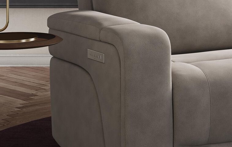 Adstock 3 Seater Power Recliner Sofa with Power Head Tilt, Lumbar, Massage, Audio, Heat & LED Lights