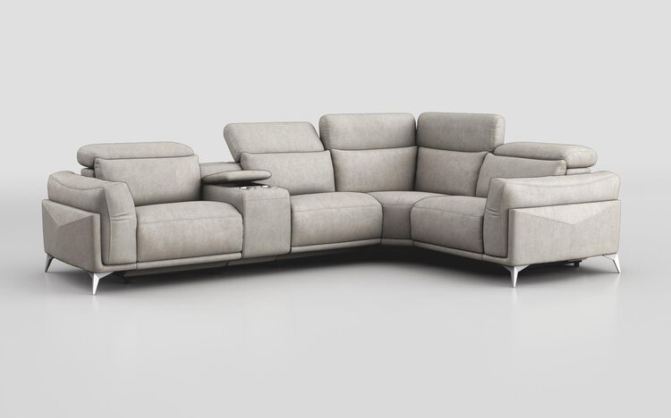 Gattolino 2 Corner 1 Static Sofa with Manual Head Tilt & Console | Gattolino Sofa Range | ScS