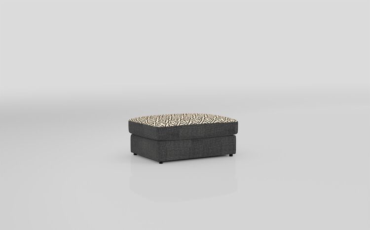 Aspen Fabric Pattern Top Banquette Footstool | Aspen Sofa Range | ScS