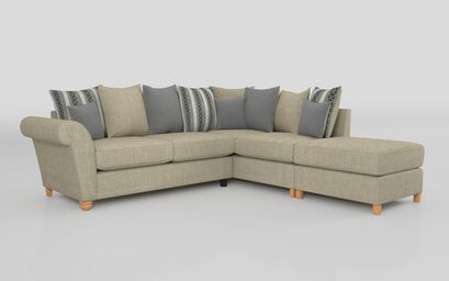 Aurora Fabric 2 Corner 1 Right Hand Facing Chaise Scatter Back Sofa | Aurora Sofa Range | ScS