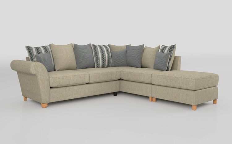 Aurora Fabric 2 Corner 1 Right Hand Facing Chaise Scatter Back Sofa | Aurora Sofa Range | ScS