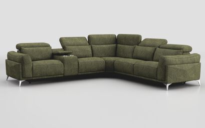 Gattolino 2 Corner 2 Static Sofa with Manual Head Tilt & Console | Gattolino Sofa Range | ScS