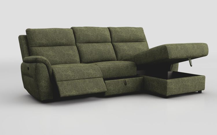 Sogliano 3 Seater Manual Recliner Sofa With Drawer & Right Hand Facing Storage Chaise | Sogliano Sofa Range | ScS