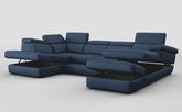 Bagnara Corner Sofa RHF Storage Lounger, LHF Chaise, Sliding Footrest, Head Tilt & Ottoman