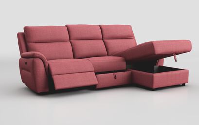 Sogliano 3 Seater Manual Recliner Sofa With Drawer & Right Hand Facing Storage Chaise | Sogliano Sofa Range | ScS