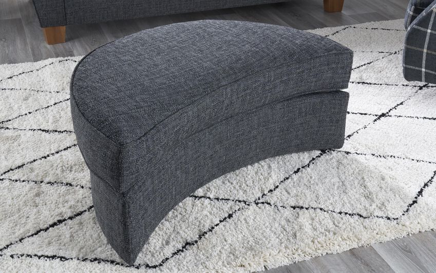 Theo Fabric Large Twister Footstool