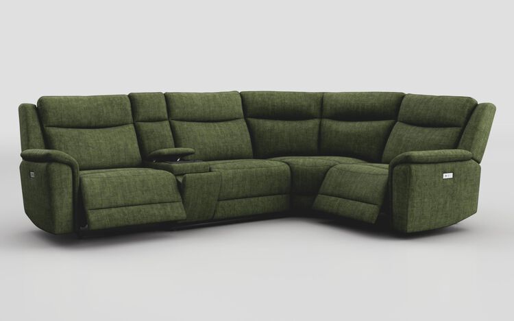 Savio 3 Corner 1 Power Recliner Sofa with Media Console & Black Charging Pad | Savio Sofa Range | ScS