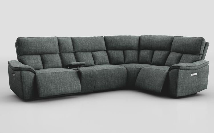 Pianello 3 Corner 1 Power Recliner Sofa with Console & Power Head Tilt | Pianello Sofa Range | ScS