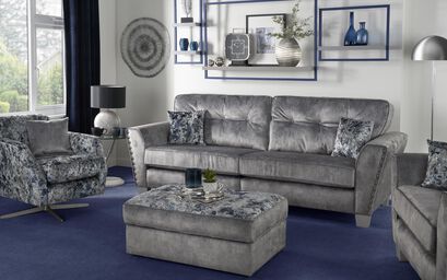 Living Esme Fabric Twister Footstool | Esme Sofa Range | ScS