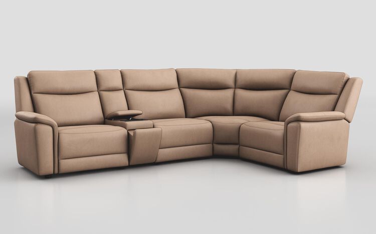 Savio 3 Corner 1 Sofa with Media Console & Black Charging Pad | Savio Sofa Range | ScS
