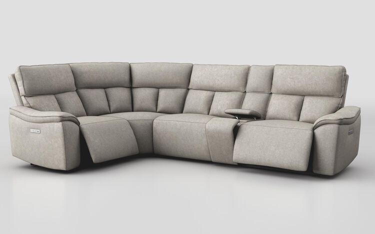 Pianello 1 Corner 3 Power Recliner Sofa with Console & Power Head Tilt | Pianello Sofa Range | ScS