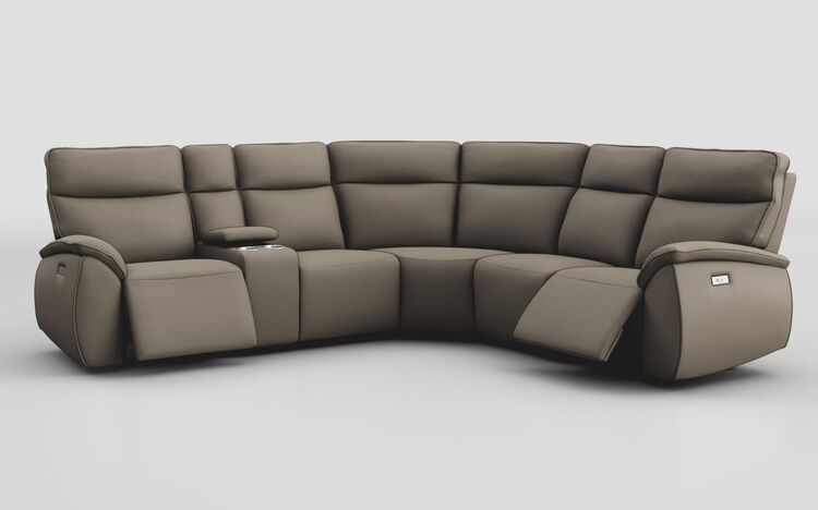 Solara 2 Corner 2 Power with Regular Storage Console | Solara Sofa Range | ScS
