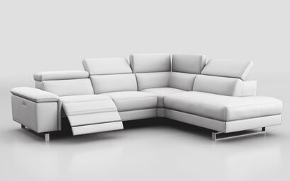 Viserba 3 Corner 2 with Left Hand Facing Power Recliner, Right Hand Facing Chaise & Manual Head Tilt | Viserba Sofa Range | ScS