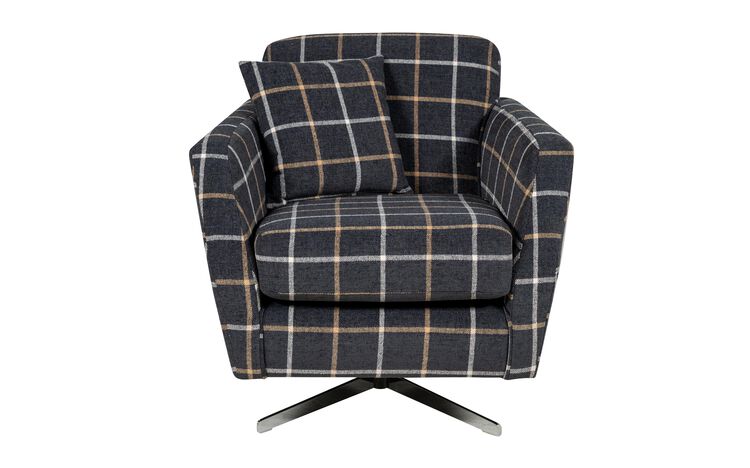Theo Fabric Pattern Swivel Chair | Theo Sofa Range | ScS