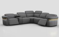 Voltana 2 Corner 2 Power Recliner with Left Facing Console, Manual Head Tilt, LEDs & Gold Trim | Voltana Sofa Range | ScS