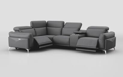 Gattolino 1 Corner 2 Power Recliner Sofa with Manual Head Tilt & Console | Gattolino Sofa Range | ScS